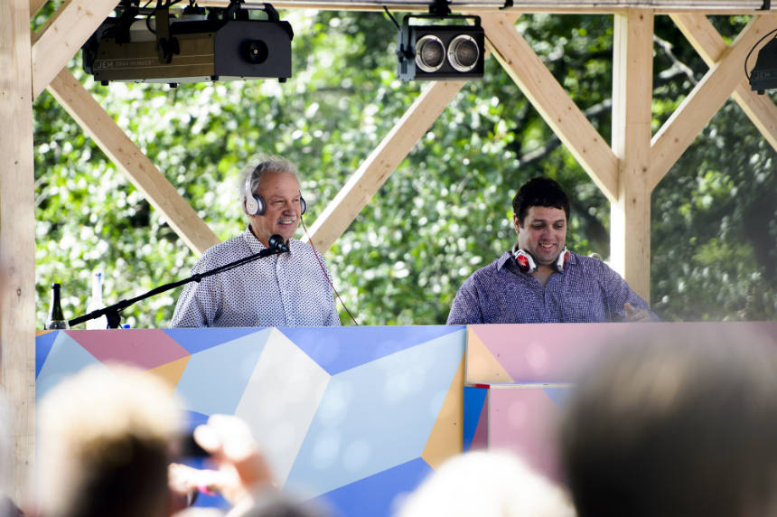 Giorgio Moroder och Chris Cox på Way Out West 2013. Foto: Olle Kirchmeier/Way Out West
